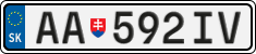 License plate of Slovakia, Cars