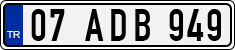 License plate of Turkey, Regular plates