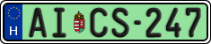 license plates of Hungary, Regular plates (2022)