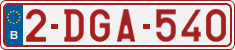 License plate of Belgium, Regular plates (2010)