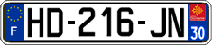 French license plate, SIV (ordinary)