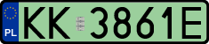License plates of Poland, Electric vehicles