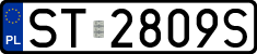 License plates of Poland, Regular car plates