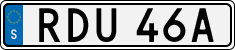 License plate of Sweden, Regular plates