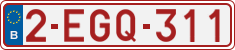 License plate of Belgium, Regular plates (2010)