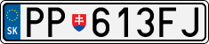 License plate of Slovakia, Cars