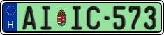 license plates of Hungary, Regular plates (2022)