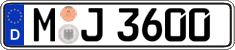 German license plate, Regular plates