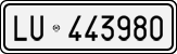 License plate of Italy, Cars (1927 year series)