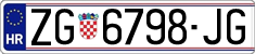 License plate of Croatia, Regular plates