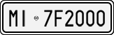 License plate of Italy, Cars (1927 year series)