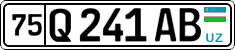 License plate of Uzbekistan, Private owners