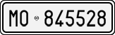 License plate of Italy, Cars (1927 year series)