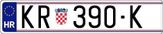 License plate of Croatia, Regular plates