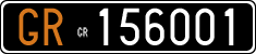 License plate of Italy, Cars (1927 year series)
