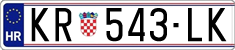 License plate of Croatia, Regular plates