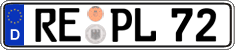 German license plate, Regular plates