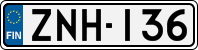 License plate of Finland, Cars