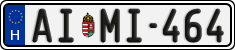license plates of Hungary, Regular plates (2022)