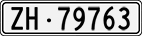 License plate of Switzerland, Cars