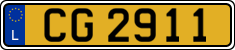 License plate of Luxembourg, 2003 year system