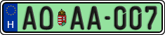 license plates of Hungary, Regular plates (2022)