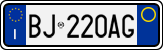 License plate of Italy, Cars (1994 year series)