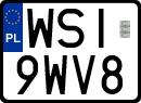 License plates of Poland, Special vehicles and motorcycles
