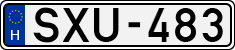 license plates of Hungary, Cars (1990)
