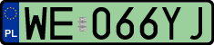 License plates of Poland, Electric vehicles