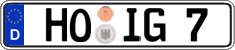 German license plate, Regular plates