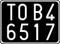 License plate of Italy, Cars (1927 year series)
