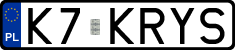 License plates of Poland, Vanity Plates