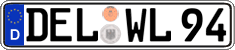 German license plate, Regular plates