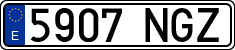 License plates of Spain, Ordinary (2000)