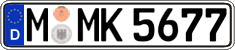 German license plate, Regular plates