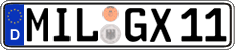 German license plate, Regular plates