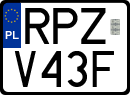 License plates of Poland, Special vehicles and motorcycles