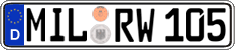 German license plate, Regular plates