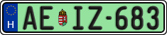 license plates of Hungary, Regular plates (2022)