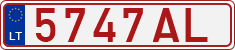 License plate of Lithuania, Transit plates