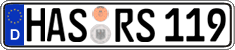 German license plate, Regular plates