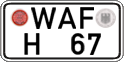 German license plate, Regular plates