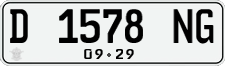 License plate of Indonesia, Regular plates