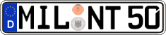German license plate, Regular plates