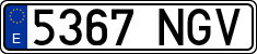 License plates of Spain, Ordinary (2000)