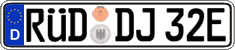 German license plate, Electric vehicles