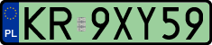 License plates of Poland, Electric vehicles