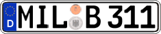 German license plate, Regular plates
