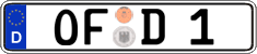 German license plate, Regular plates